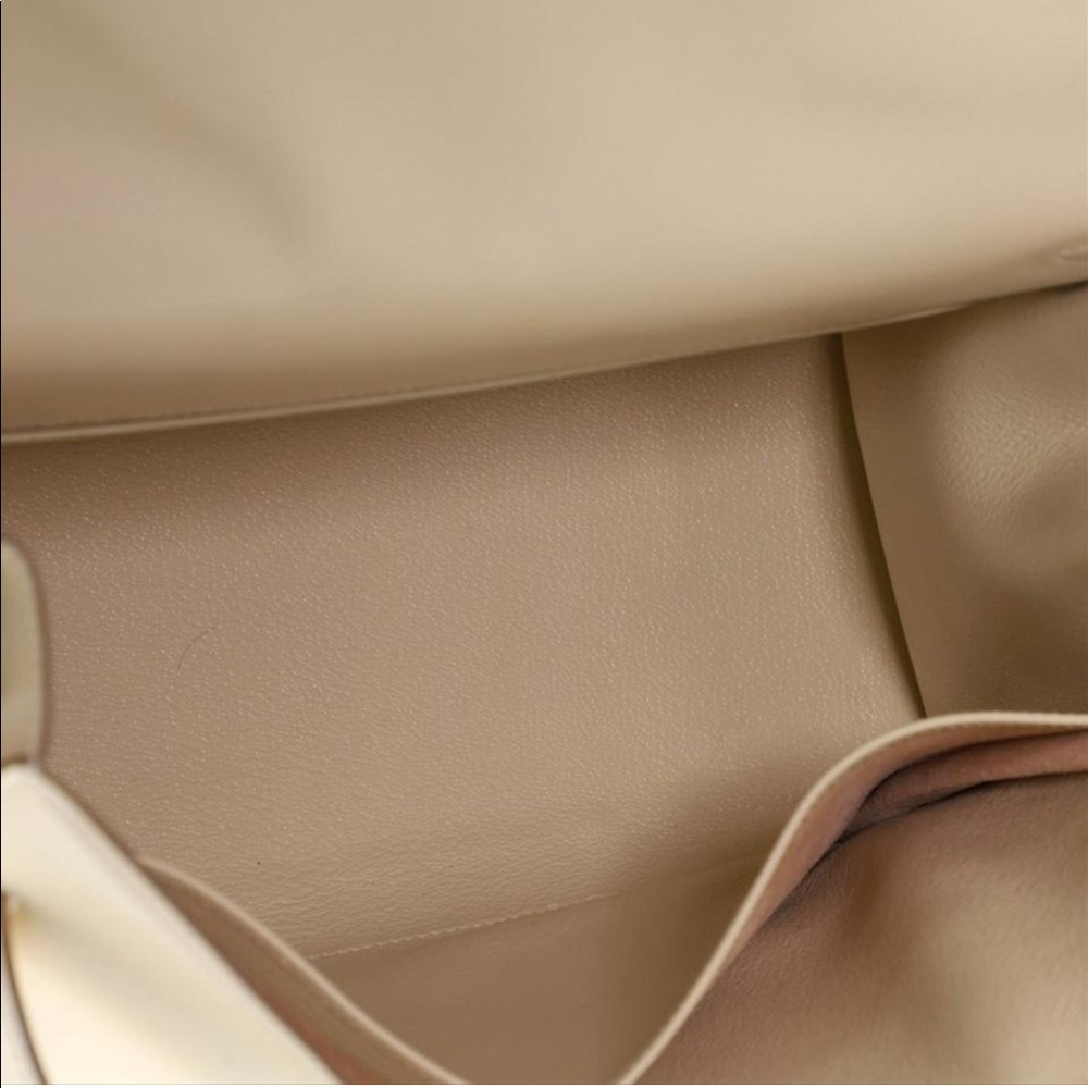 DONATED Hermes Kelly Box Bag Jaune Pale Nepal 35 - Picture 7 of 7